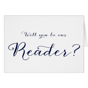 Will You Be Our Reader Wedding Card