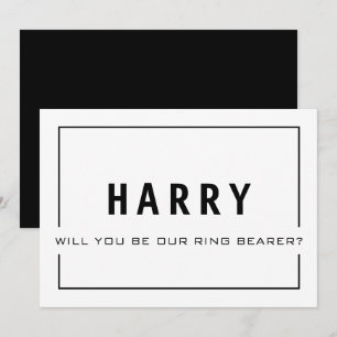 Will You Be Our Ring Bearer? Groomsman Card