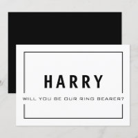 Will You Be Our Ring Bearer? Groomsman Card