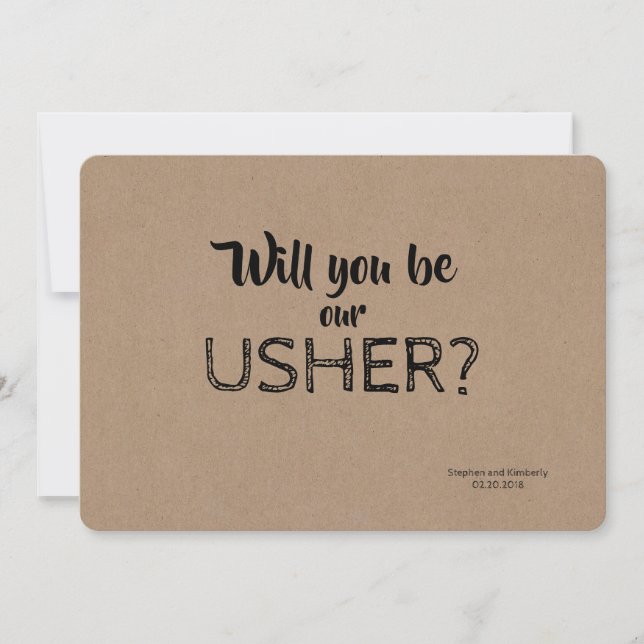 Will you be our Usher Proposal Card (Front)