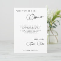 Will You Be Our Wedding Officiant Proposal Simple