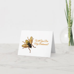 Will You Bee My Bridesmaid? Notecard