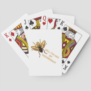 Will You Bee My Groomsman? Playing Cards