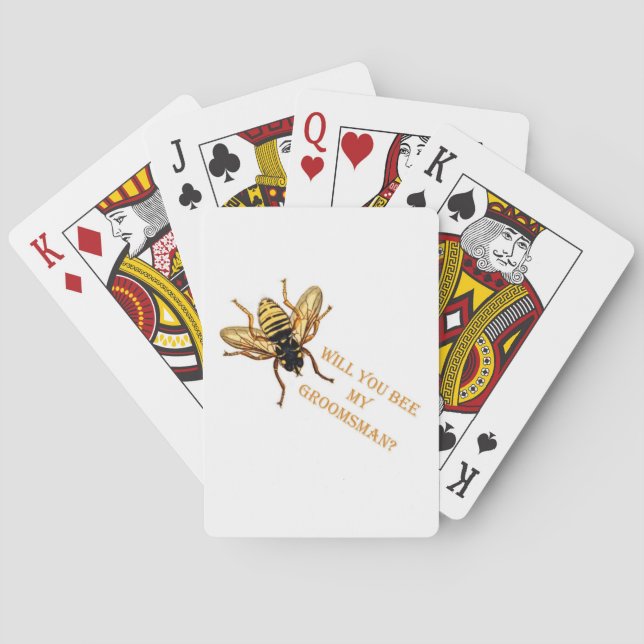 Will You Bee My Groomsman? Playing Cards (Back)