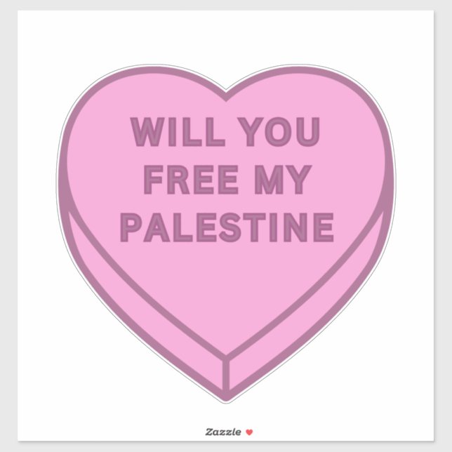 Will you free my Palestine? Cute Candy Heart sweet (Sheet)