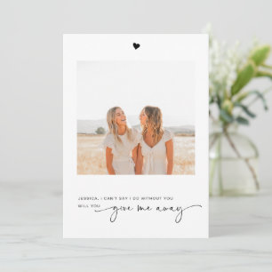 Will You Give Me Away Photo Proposal Card