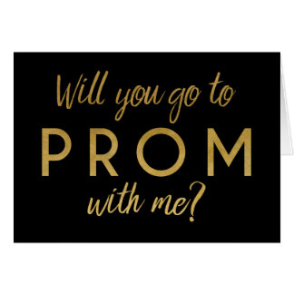 Will You Go to Prom With Me? Gold Foil Card