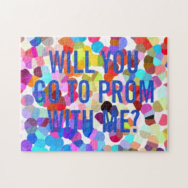Will You Go To Prom With Me? Modern Secret Message Jigsaw Puzzle (Horizontal)
