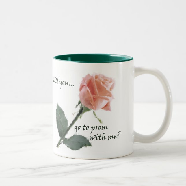 Will you go to prom with me? Two-Tone coffee mug (Right)
