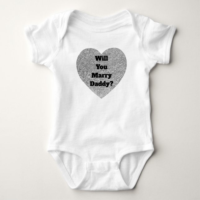 Will you marry daddy baby vest bodysuit (Front)