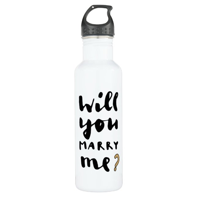 Will you marry me 710 ml water bottle (Front)