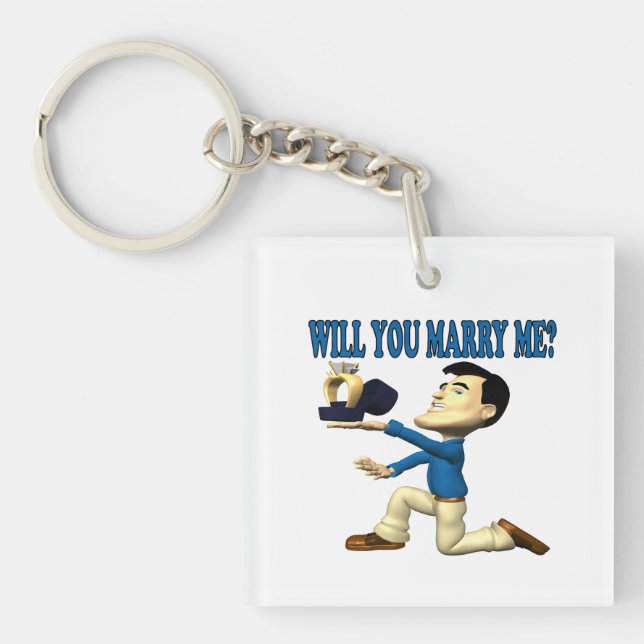 Will You Marry Me 9 Key Ring (Front)