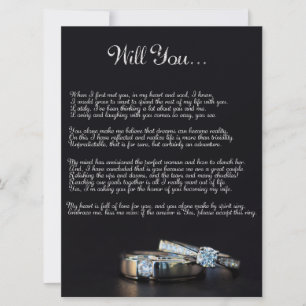 Will You Marry Me Acrostic Poem Proposal - Flat Card