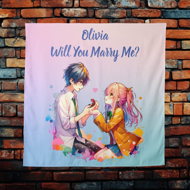 Will you Marry Me | Anime Marriage Proposal  Tapestry (Creator Uploaded)