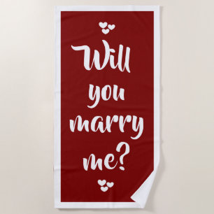 will you marry me? beach towel by dalDesignNZ