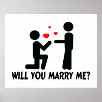 Will You Marry Me Bended Knee Man & Man