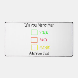 Will You Marry Me by Shirley Taylor Desk Mat