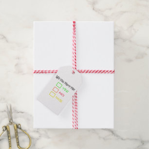 Will You Marry Me by Shirley Taylor Gift Tags