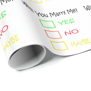 Will You Marry Me by Shirley Taylor Wrapping Paper