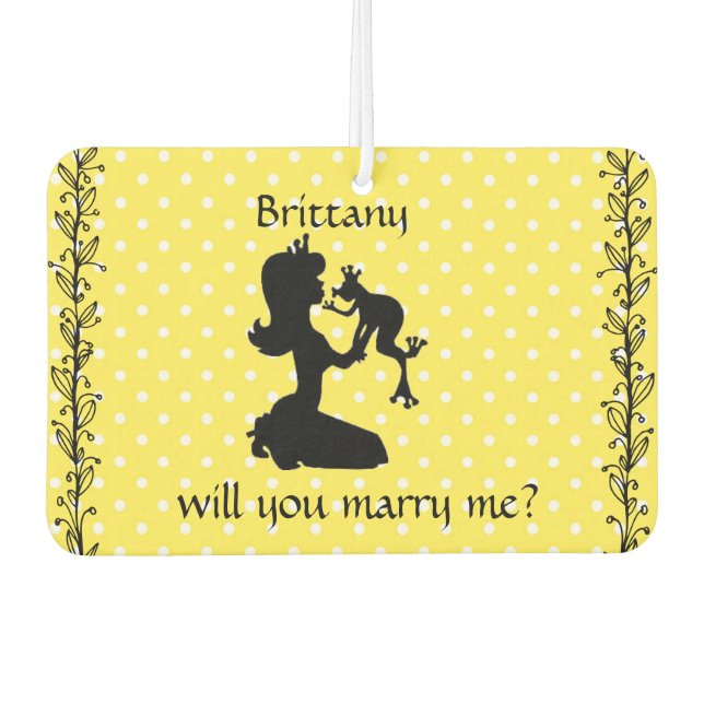 Will You Marry Me Car Air Freshener (Front)