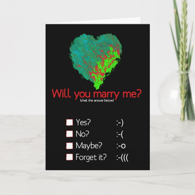 Will you marry me? card (Front)