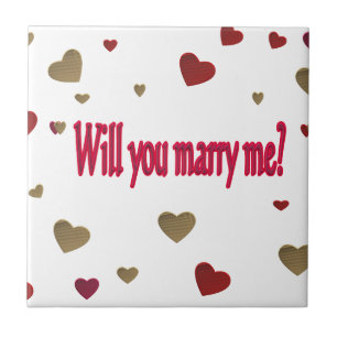 Will you marry me? ceramic tile