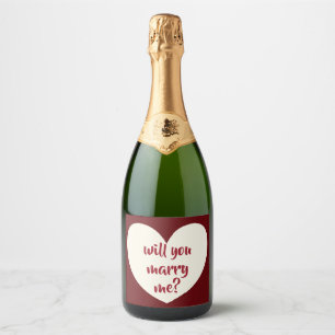 will you marry me champagne label