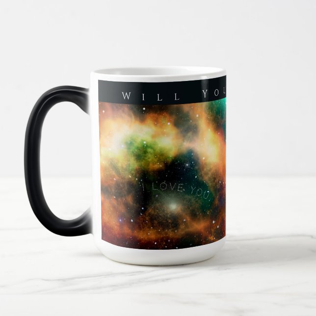 Will You Marry Me Constellation I Love You Magic Mug (Left)