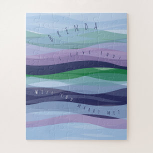 Will You Marry Me Cool Waves Jigsaw Puzzle