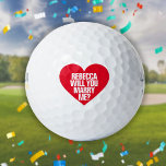 Will You Marry Me Custom Marriage Proposal Golf Balls<br><div class="desc">Customise the name to create a memorable marriage proposal and keepsake. Designed by Thisisnotme©</div>