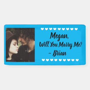Will you Marry Me Custom Name and Photo Banner