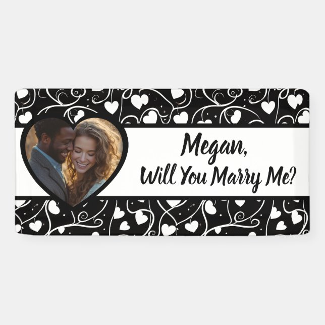 Will you Marry Me Custom Name Proposal     Banner (Horizontal)