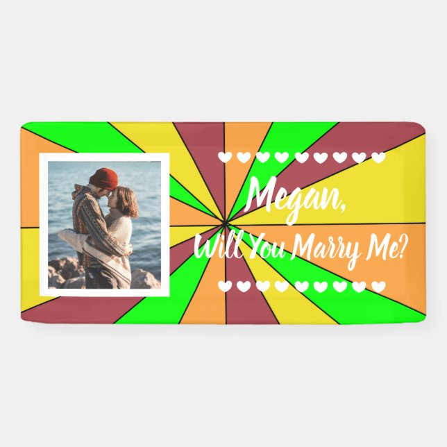 Will you Marry Me Custom Name Proposal  Banner (Horizontal)