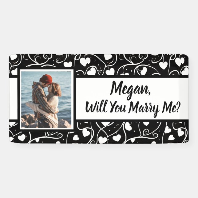 Will you Marry Me Custom Name Proposal     Banner (Horizontal)