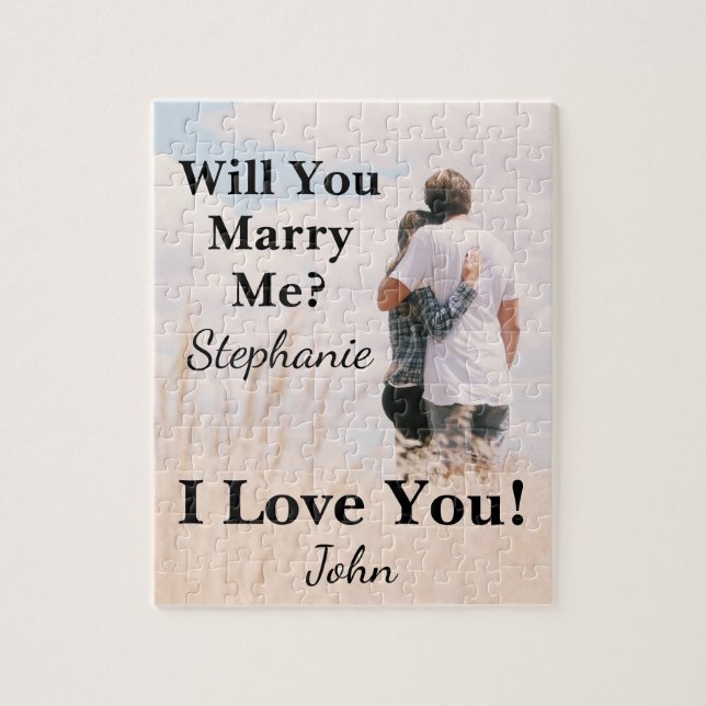 Will You Marry Me Custom Photo Jigsaw Puzzle (Vertical)
