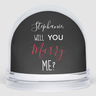 Will You Marry Me CUSTOM Photo Marriage Proposal Snowglobe