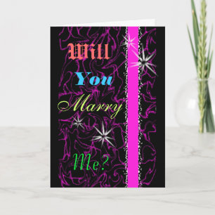 Will You Marry Me Customisable Colourful Card