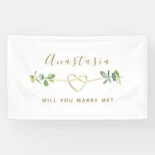 Will You Marry Me Eucalyptus Proposal  Banner