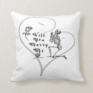 will You Marry Me, Funny Skeleton, Wedding Event Cushion