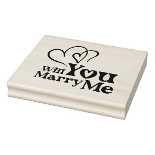Will you marry me - Funny Wedding Proposal Rubber Stamp