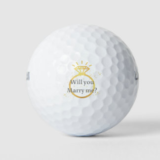 Will you marry me? golf balls