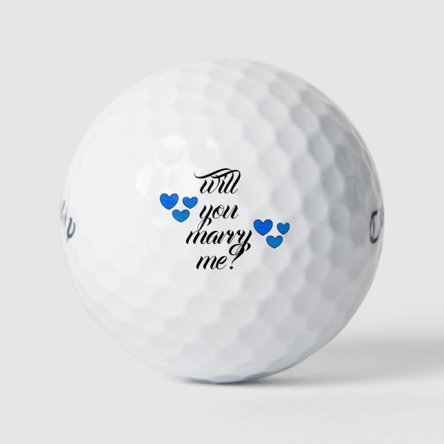 will you marry me golf balls by dalDesignNZ (Front)