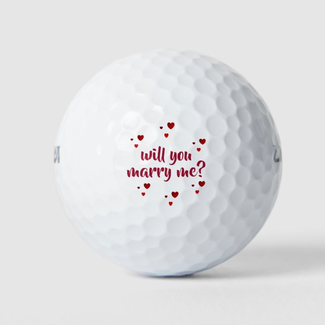 will you marry me? golf balls by dalDesignNZ (Front)