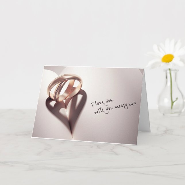 **WILL "YOU" MARRY "ME" (I LOVE YOU) CARD (Small Plant)