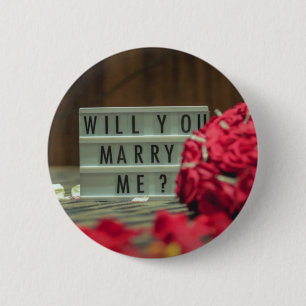 Will You Marry Me? Marriage Proposal 6 Cm Round Badge
