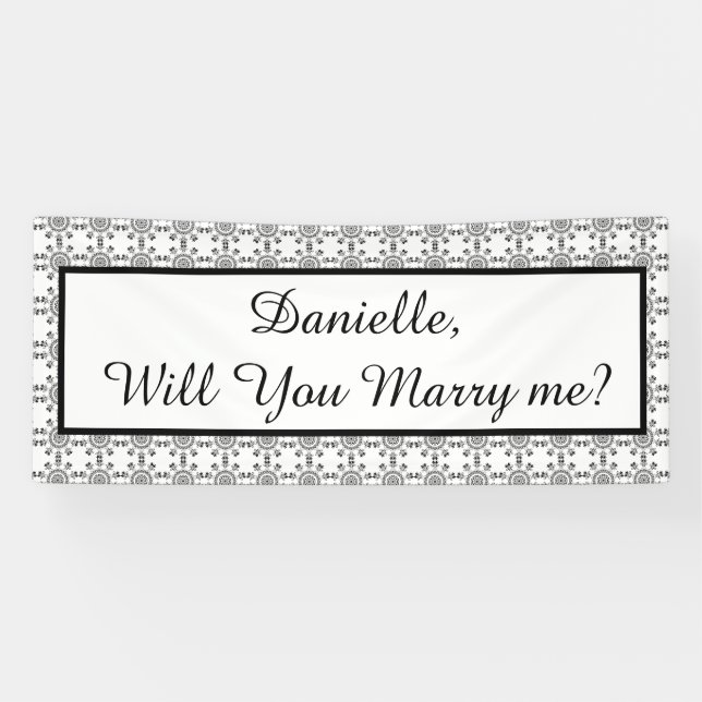 Will You Marry Me, Marriage Proposal Ban Banner (Horizontal)