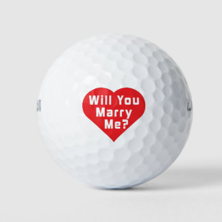 Will You Marry Me? Marriage Proposal Golf Balls