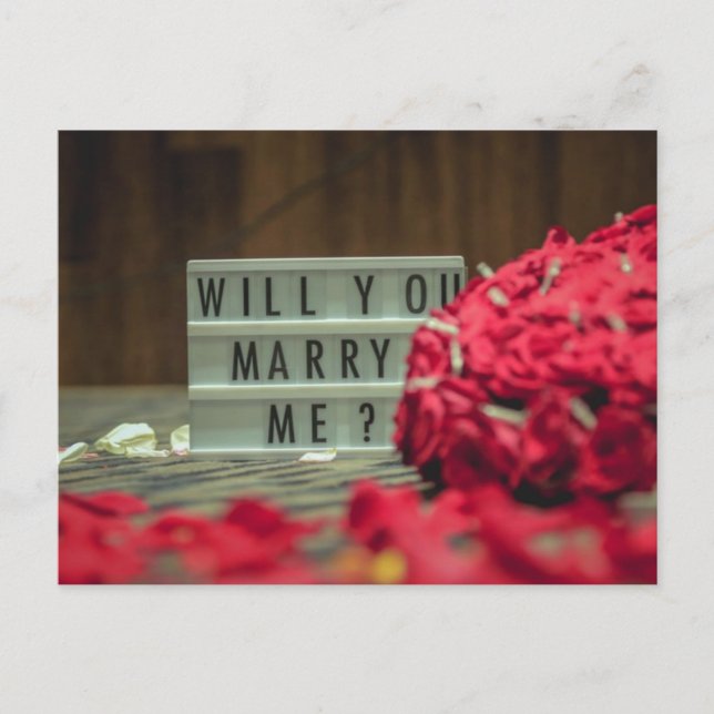 Will You Marry Me? Marriage Proposal Postcard (Front)