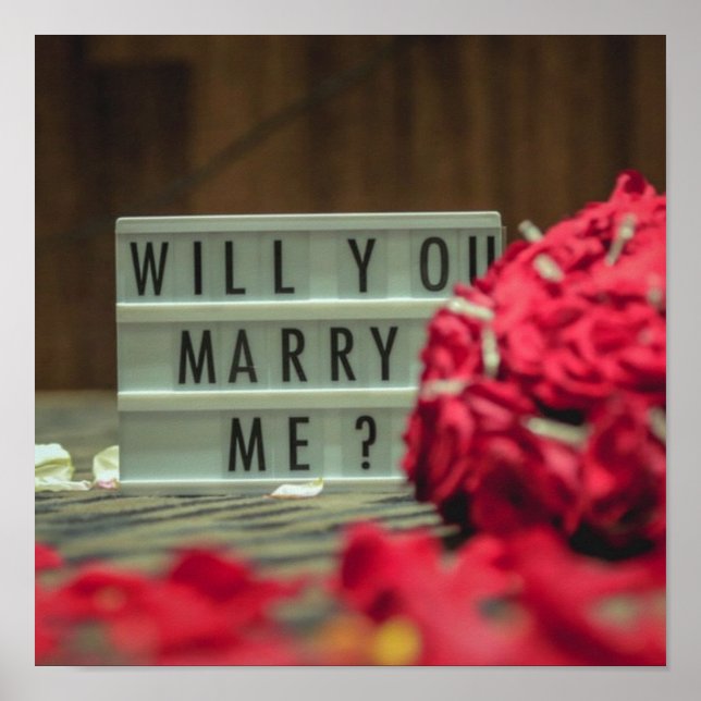 Will You Marry Me? Marriage Proposal Poster (Front)