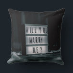 Will You Marry Me?  Marriage Proposal Romantic Cushion<br><div class="desc">Will you marry me? This is a simple black and white sign that is sure to sweep them off their feet. No matter what you put it on you can make this into a marriage proposal that will never be forgotten and will also be a keepsake to be cherished for...</div>